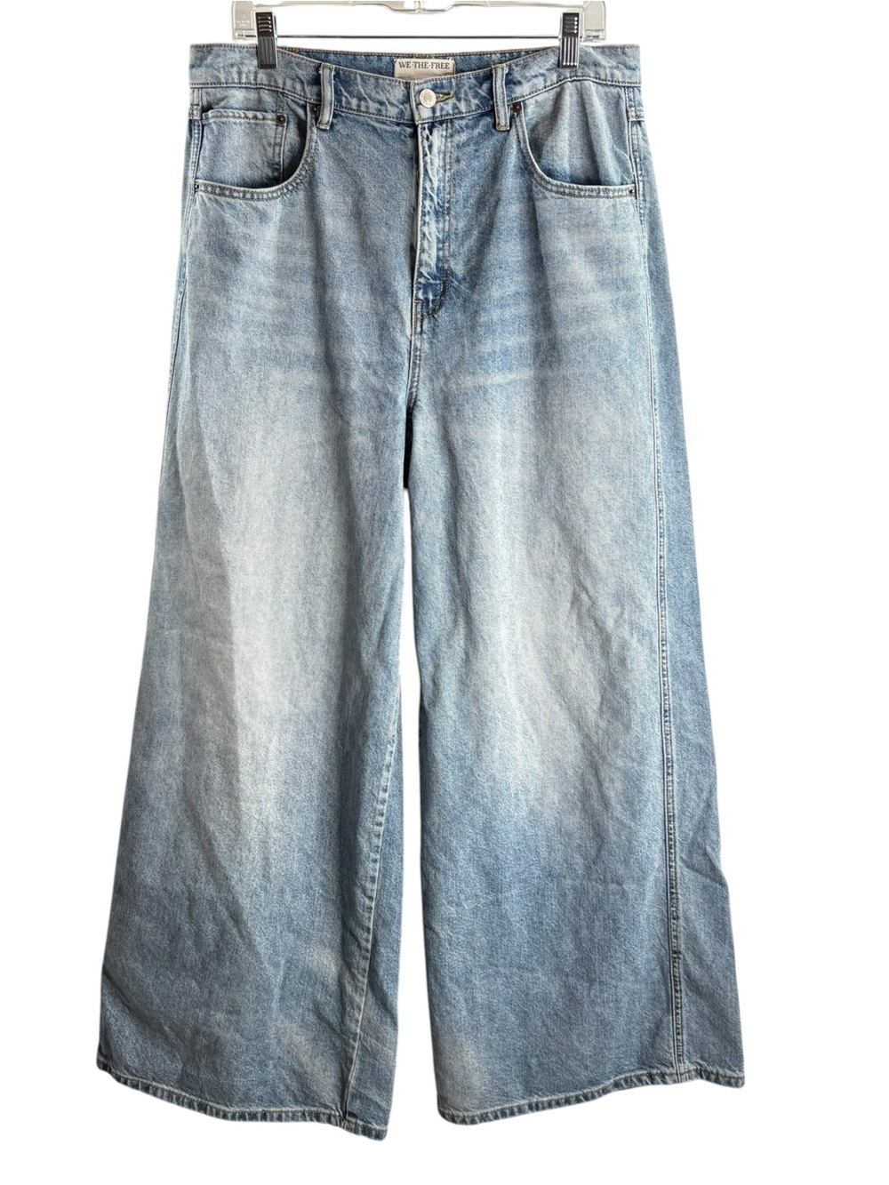We The Free CRVY Wide-Leg Light Blue Denim Jeans $128